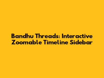 Bandhu Threads: Interactive Zoomable Timeline Sidebar