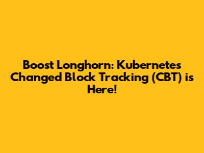 Boost Longhorn: Kubernetes Changed Block Tracking (CBT) is Here!