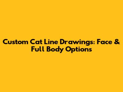 Custom Cat Line Drawings: Face & Full Body Options