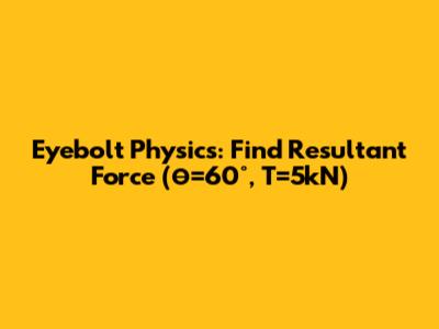 Eyebolt Physics: Find Resultant Force (θ=60°, T=5kN)