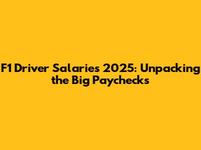 F1 Driver Salaries 2025: Unpacking the Big Paychecks