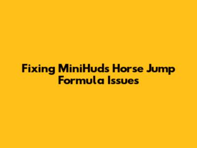 Fixing MiniHud's Horse Jump Formula Issues