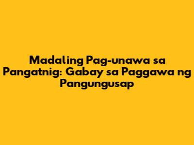 Madaling Pag-unawa sa Pangatnig: Gabay sa Paggawa ng Pangungusap