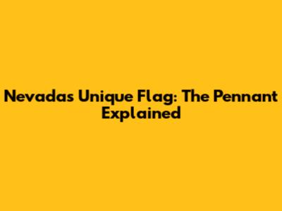 Nevada's Unique Flag: The Pennant Explained