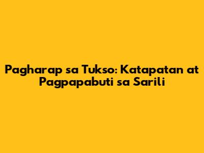 Pagharap sa Tukso: Katapatan at Pagpapabuti sa Sarili