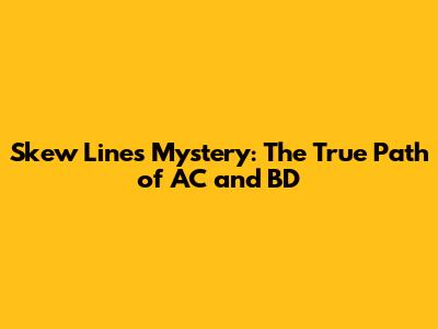 Skew Lines Mystery: The True Path of AC and BD