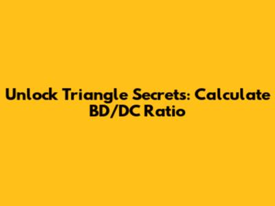 Unlock Triangle Secrets: Calculate BD/DC Ratio