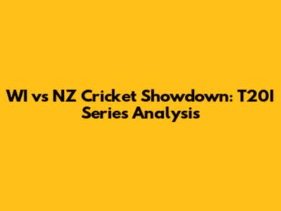WI vs NZ Cricket Showdown: T20I Series Analysis