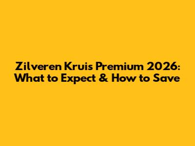 Zilveren Kruis Premium 2026: What to Expect & How to Save